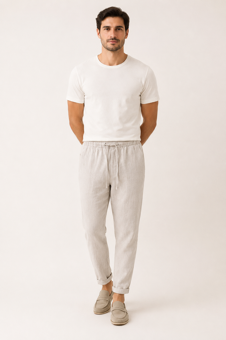 Leinenhose mit Gummibund für Herren - Falk