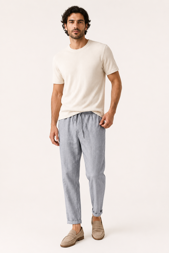 Leinenhose mit Gummibund für Herren - Falk