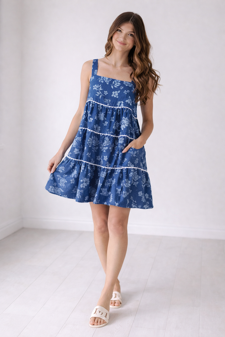 Denim-Kleid mit Trägern - Hannelore