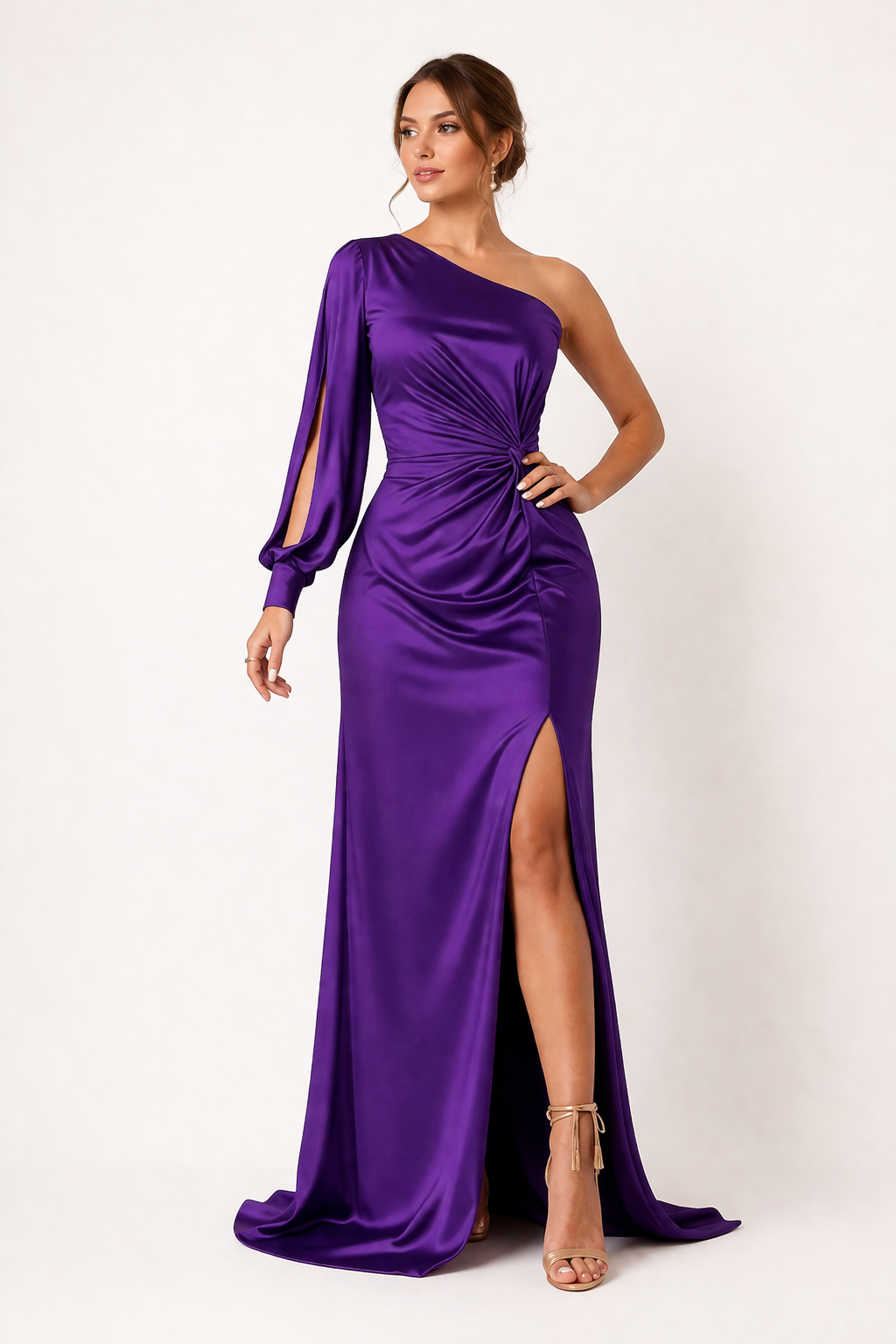 Langes Partykleid mit einer Schulter - Hanna