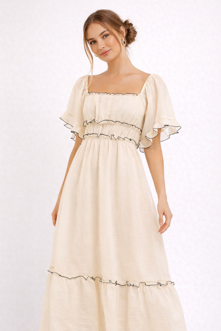 Elegantes Midikleid im romantischen Stil für Frauen - Elisa