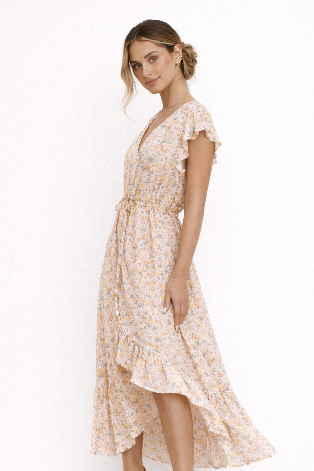 Elegantes Midikleid mit Blumendruck für Damen - Paula