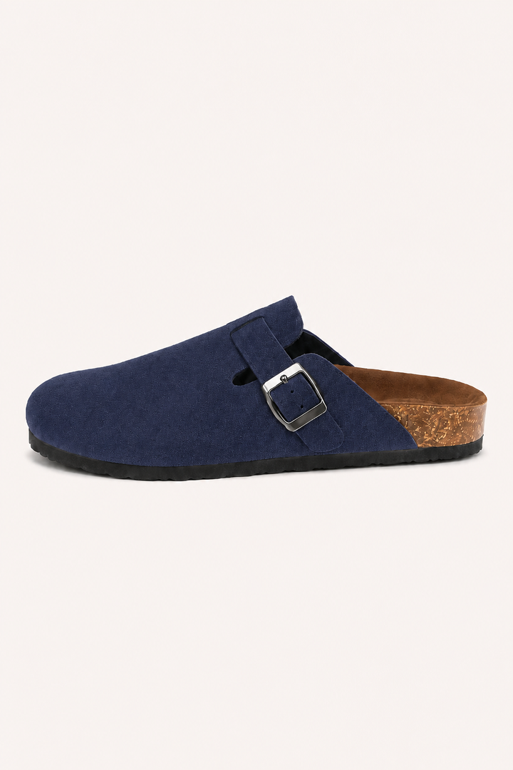 Geschlossene Unisex-Clogs mit verstellbarem Riemen, seitlicher Schnalle und offener Ferse – Hartmut