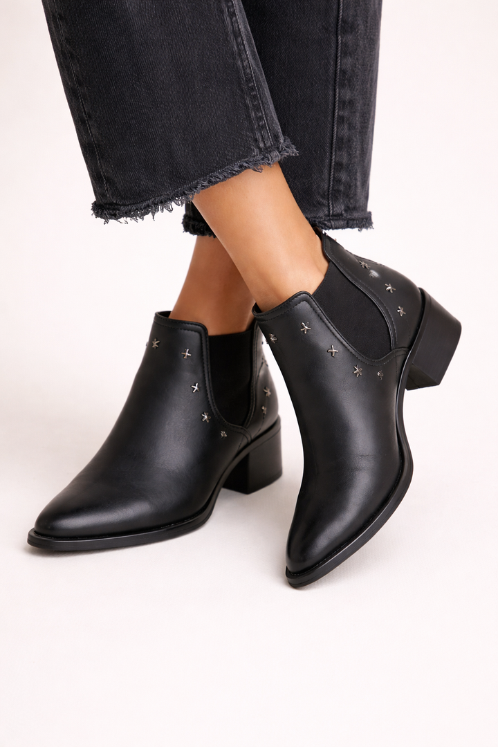 Damenstiefel im Chelsea-Stil mit mittlerem Absatz - Greta