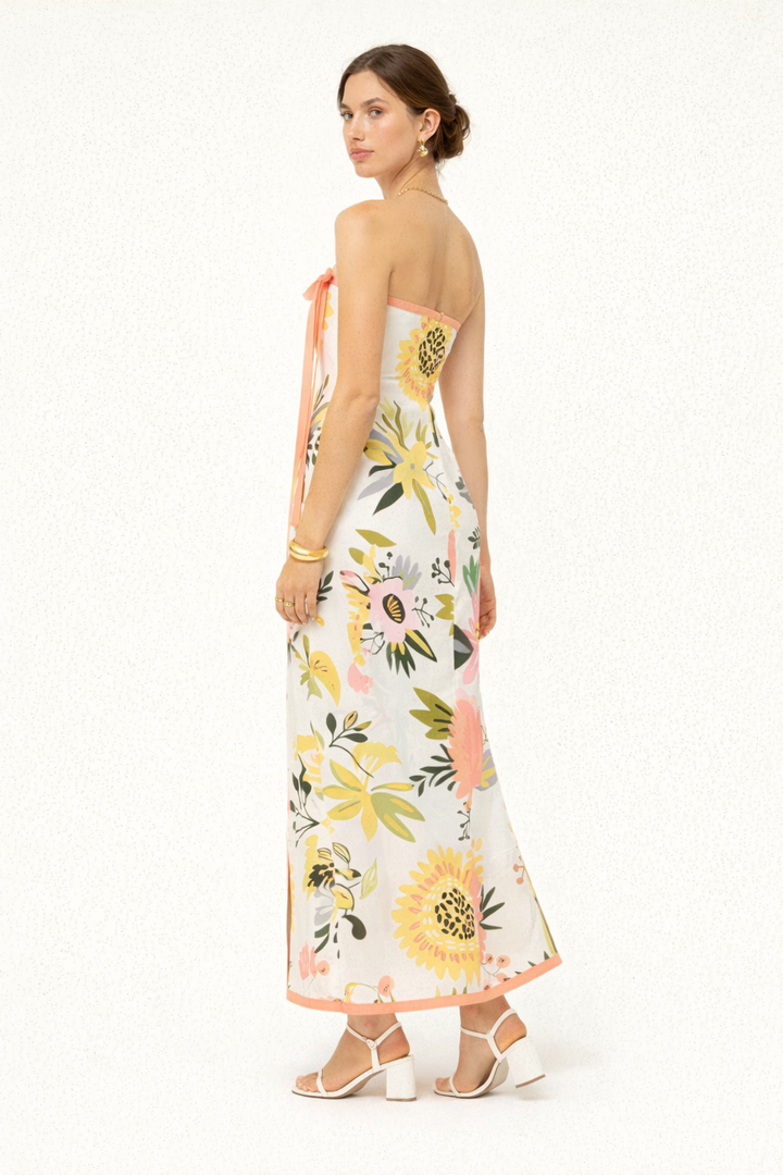 Bedrucktes Maxikleid mit Seitenschlitz für Frauen - Camila