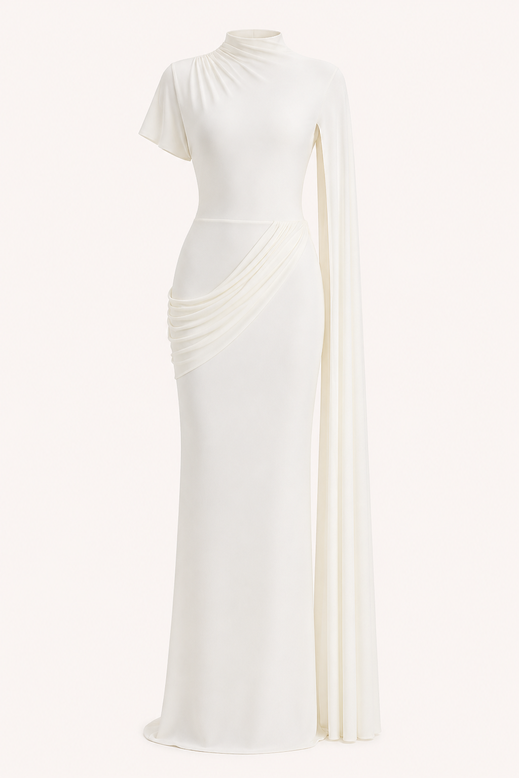 Langes Kleid für Frauen mit elegantem Rollkragen - Mirna