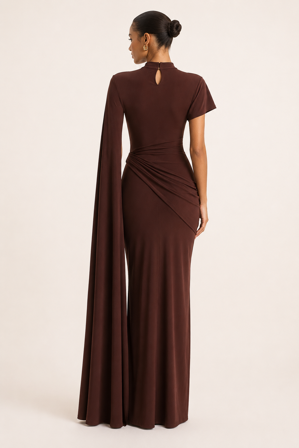 Langes Kleid für Frauen mit elegantem Rollkragen - Mirna