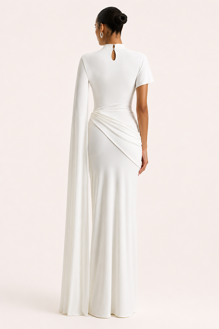 Langes Kleid für Frauen mit elegantem Rollkragen - Mirna