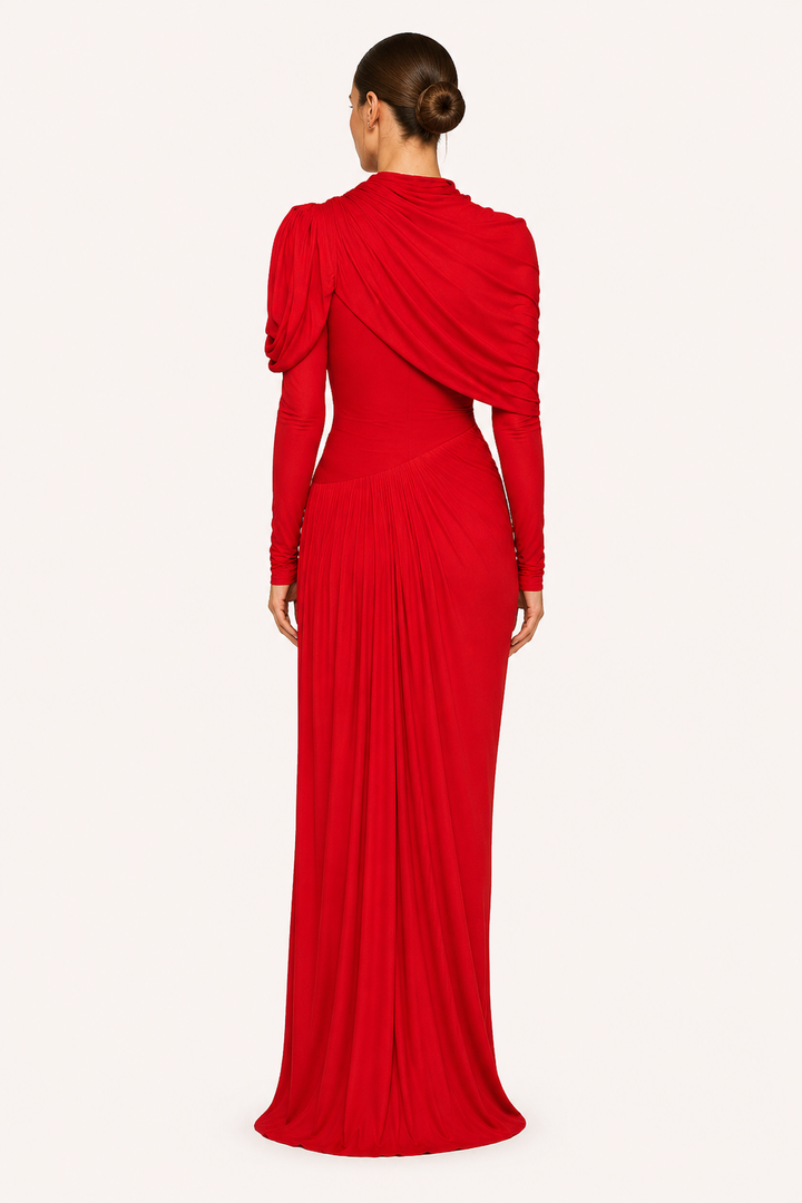 Elegantes langärmeliges Kleid mit langen Ärmeln und schmaler Passform - Sonhia