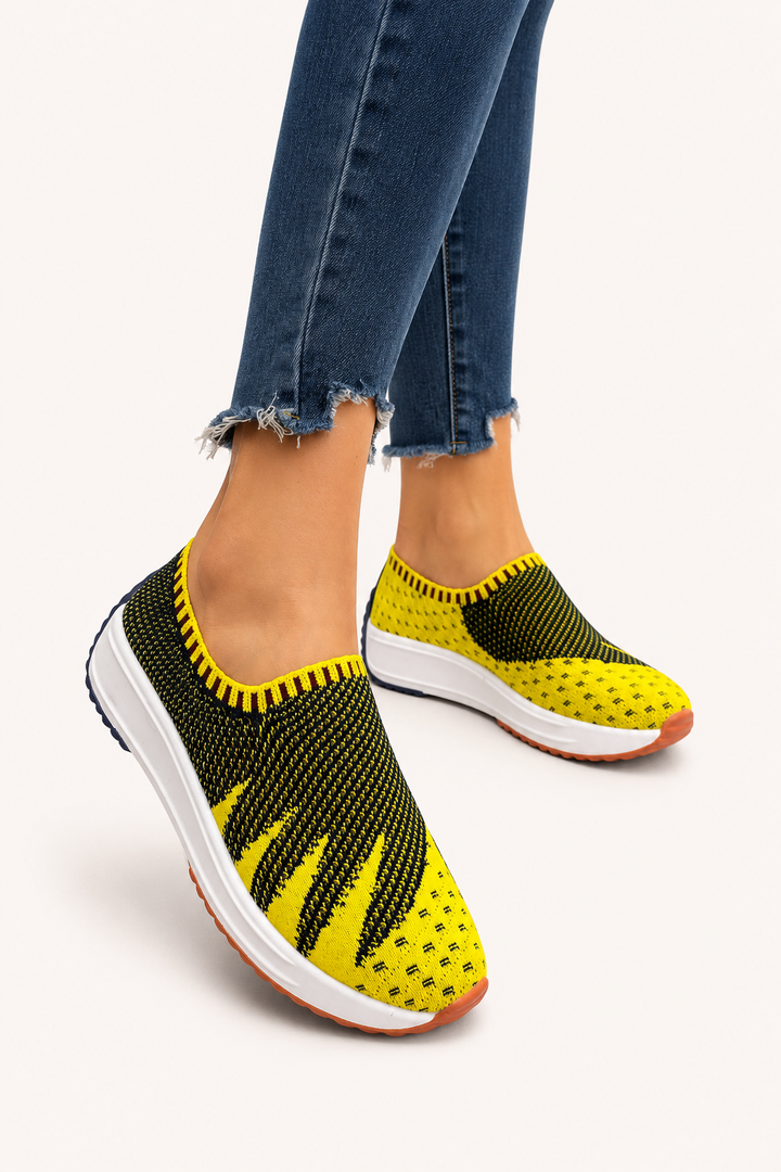 Strick-Slip-On-Sneaker für Damen mit dicker Sohle – Jutta