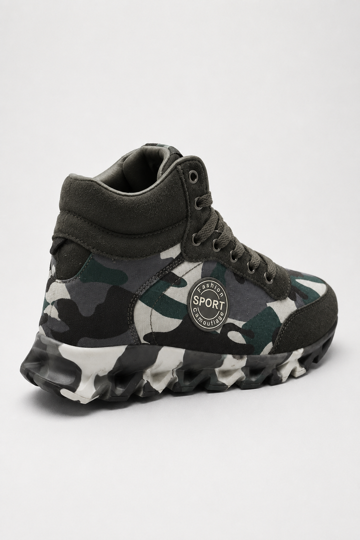Lässige Damenstiefeletten mit Camouflage-Muster und mittlerem Schaft – Georgina