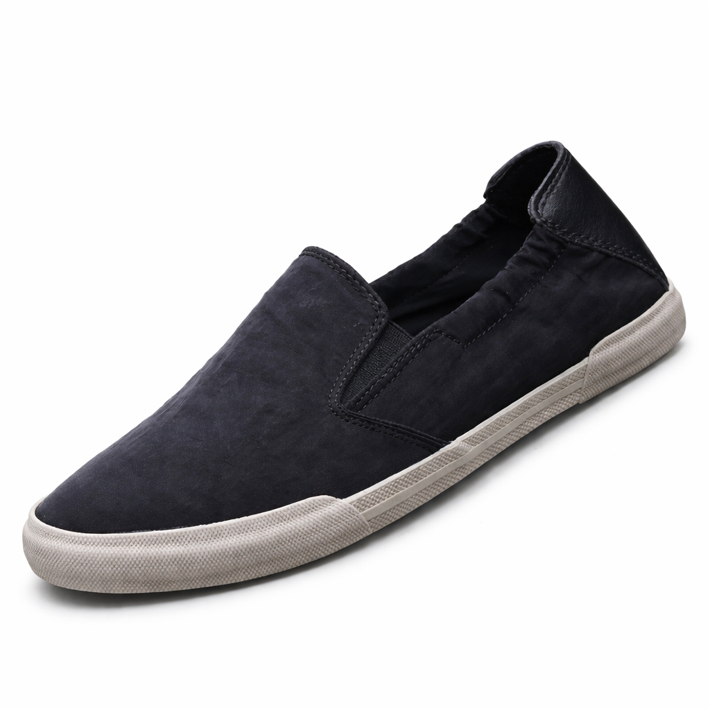Herren Slipper aus glattem Canvas ohne Schnürsenkel - Mateo