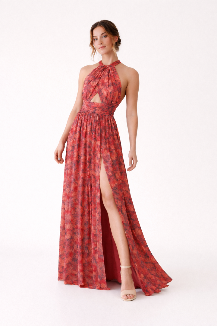Damen-Trägerkleid mit Frontschlitz - Ennis