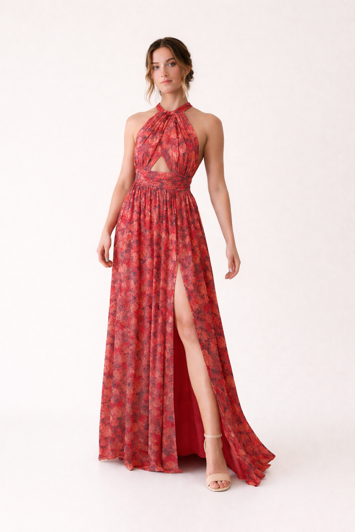 Damen-Trägerkleid mit Frontschlitz - Ennis