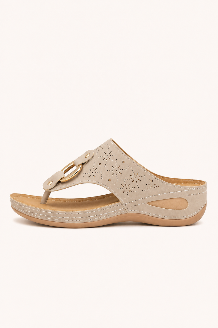 Orthopädische Damensandalen mit bequemem Keilabsatz und ergonomischer Einlegesohle – Lisa
