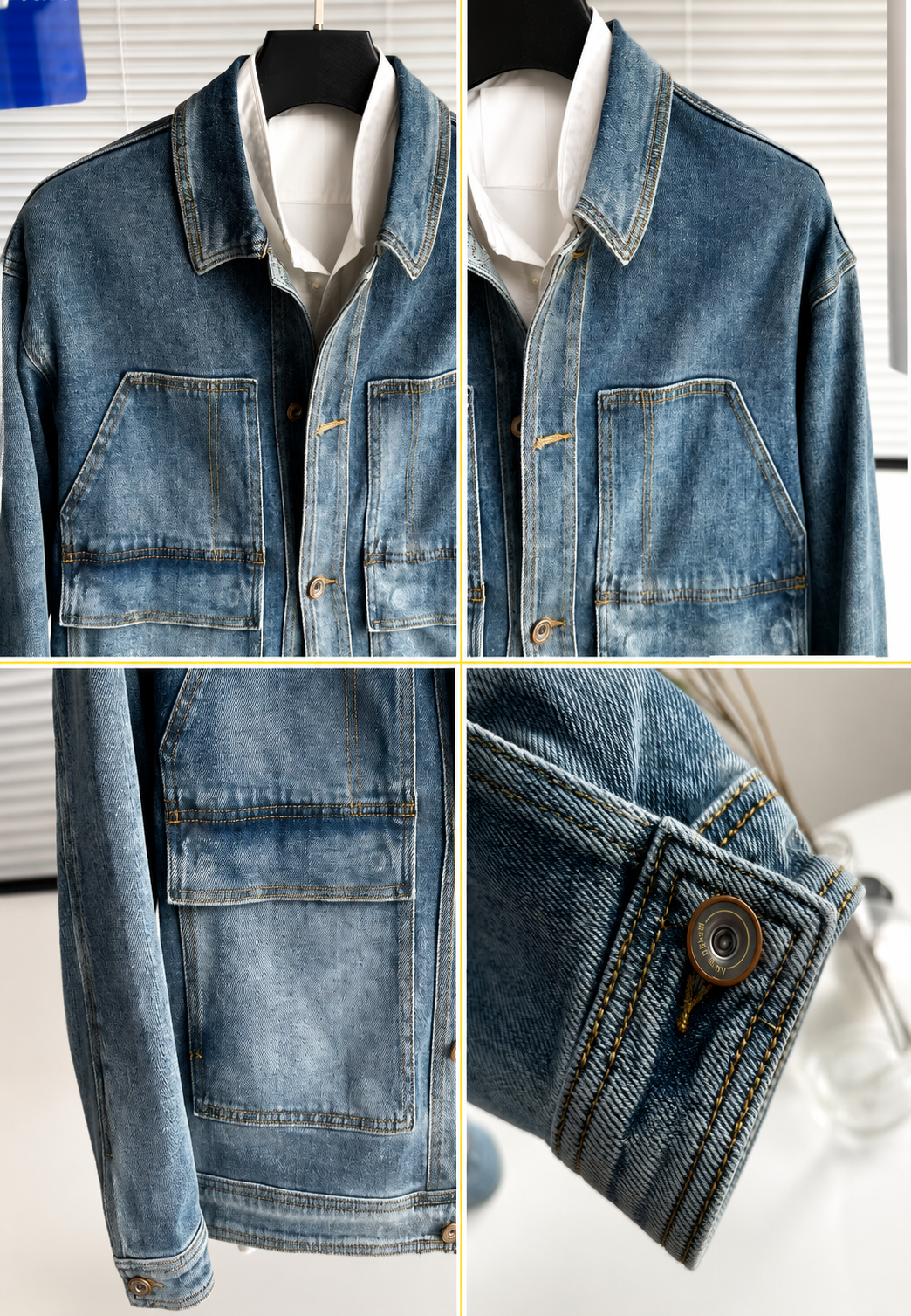 Jeansjacke mit großen Taschen im Washed-Look – Kaspar