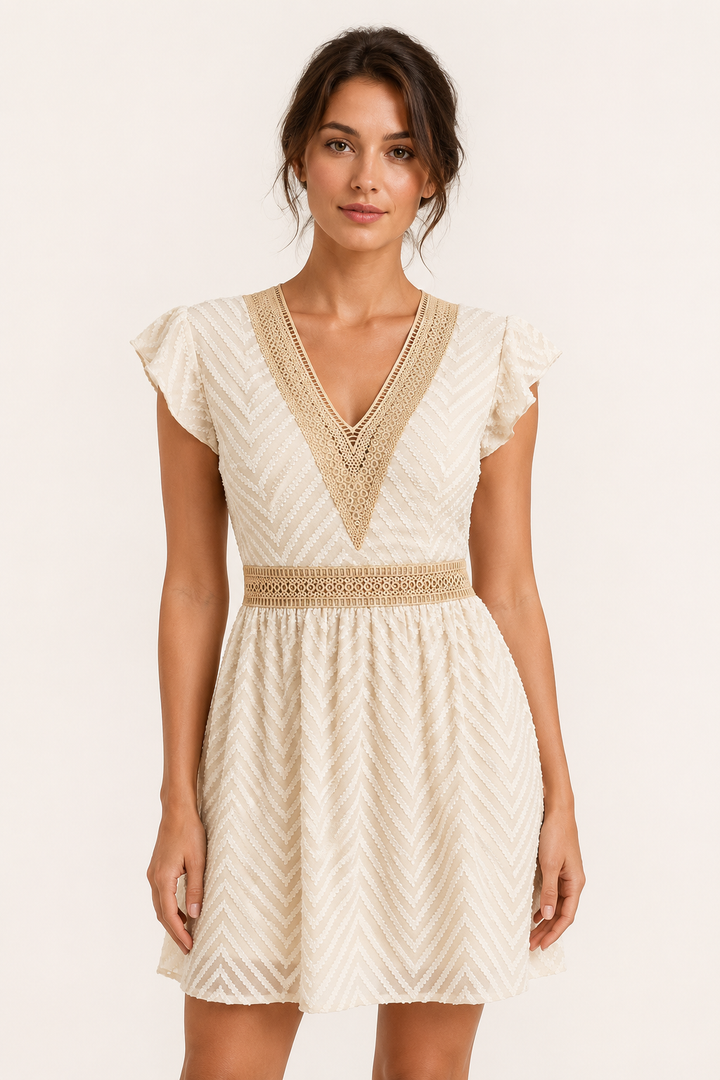 Boho-Sommerkleid für Damen mit kurzen Ärmeln – Maja