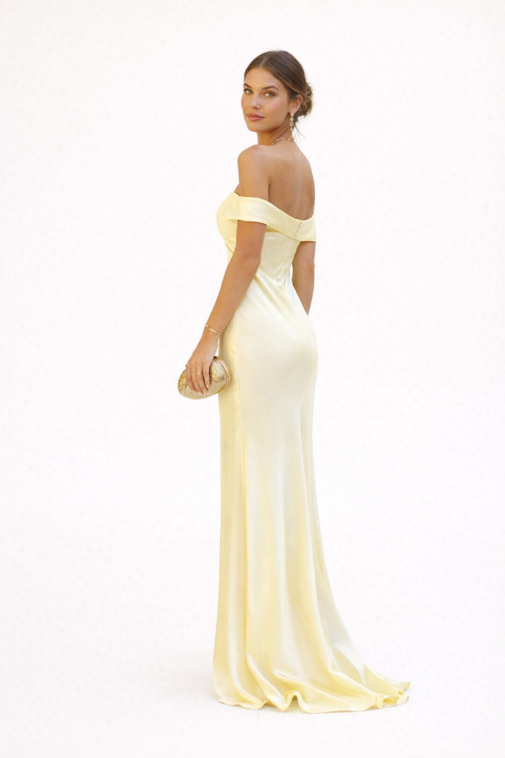 Langes schulterfreies Partykleid für Frauen - Lea