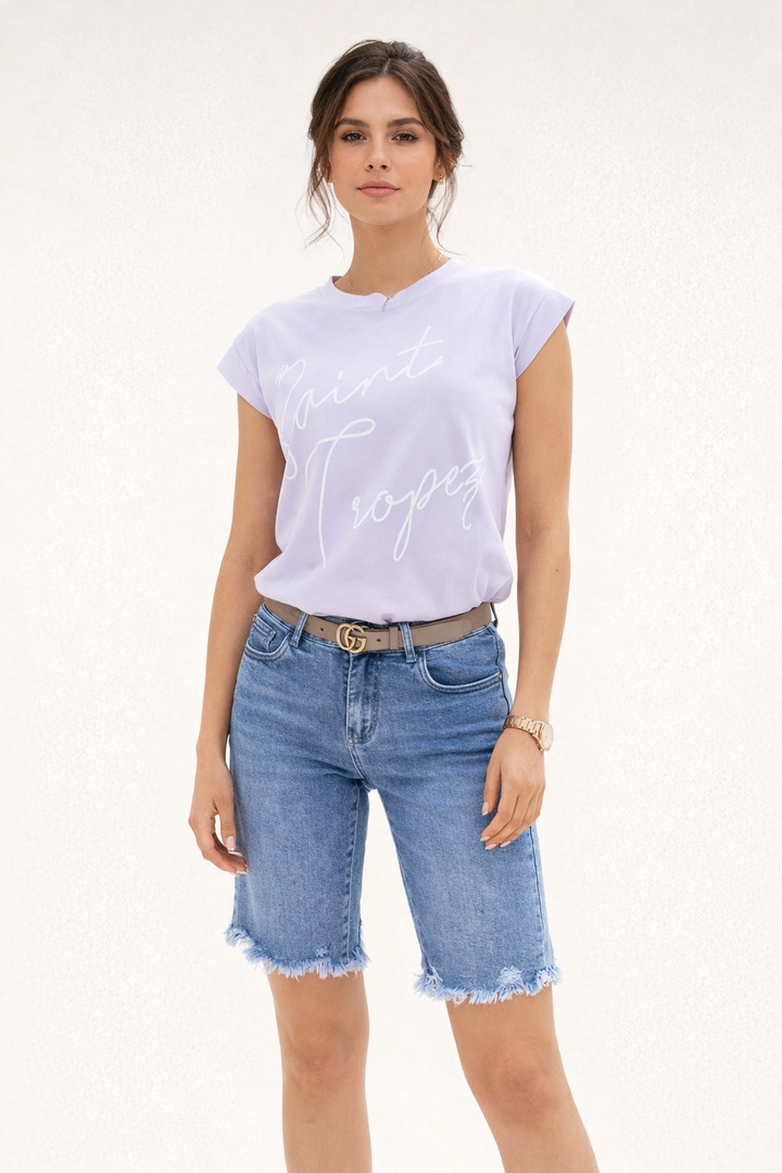 Jeansshorts für Frauen mit ausgefranstem Rand - Klary