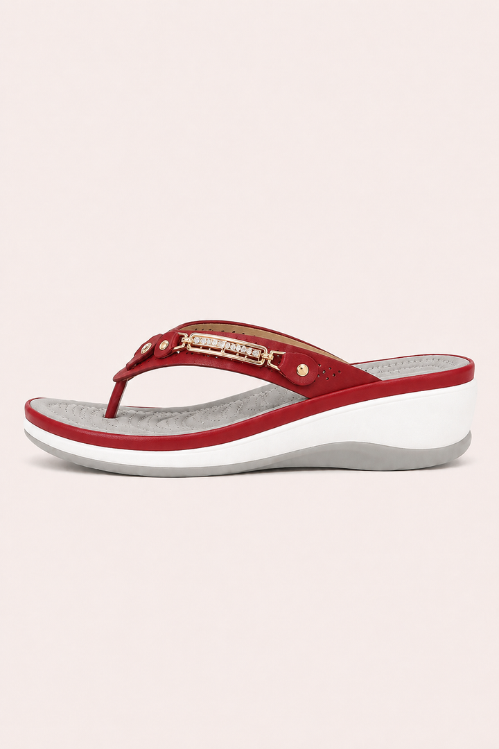 Orthopädische Sandalen für Damen mit ergonomischem, rutschfestem Keilabsatz – Marlies