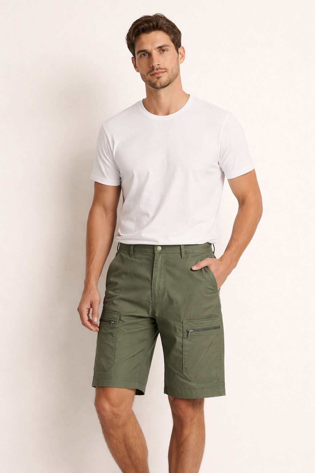 Cargo-Shorts mit Taschen und seitlichem Reißverschluss für Männer - Erling