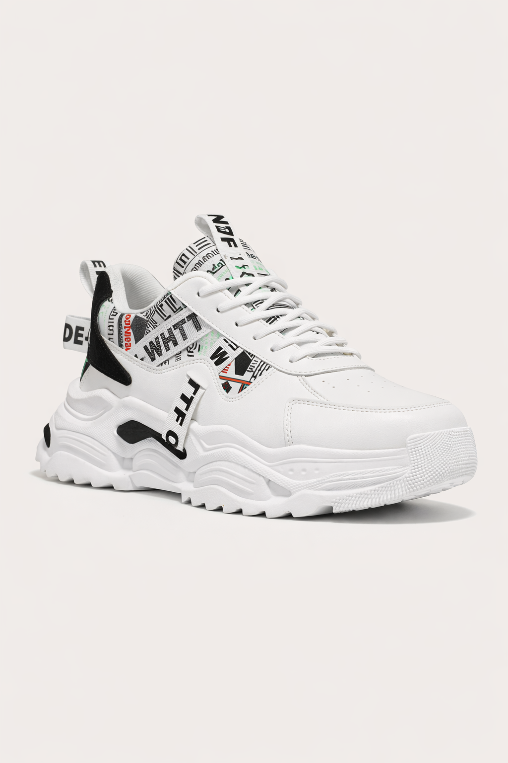Herren-Turnschuhe mit dicken Sohlen und grafischen Elementen - Draven