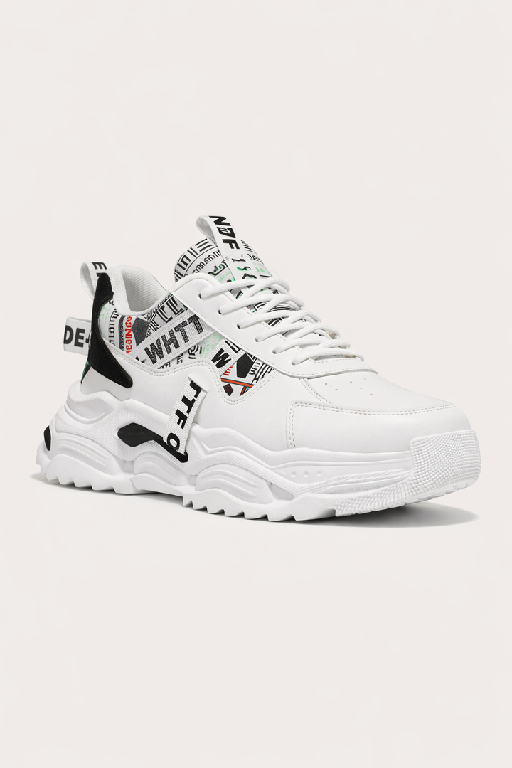 Herren-Turnschuhe mit dicken Sohlen und grafischen Elementen - Draven