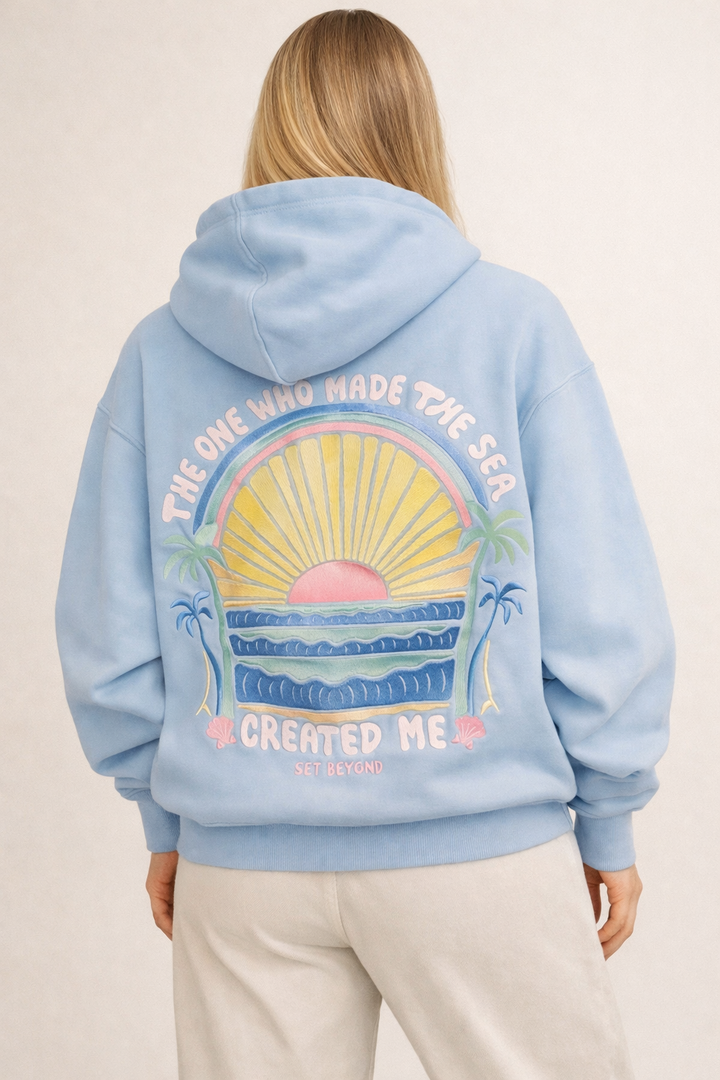 Damen-Kapuzensweatshirt mit Frontprint und Kängurutasche - Celira