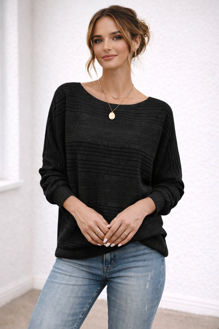 Damenstrickpullover mit Rundhalsausschnitt und lockerer Passform - Anniken