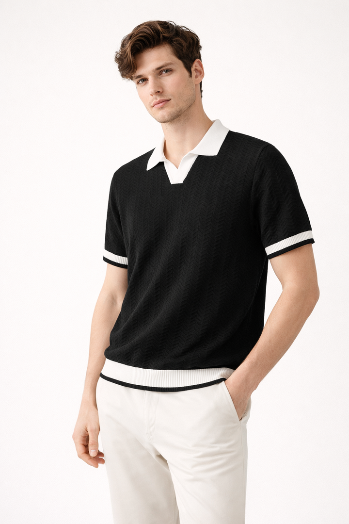 Kurzarm-Poloshirt mit klassischem Kragen für Herren - Arven
