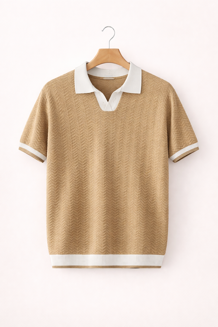 Kurzarm-Poloshirt mit klassischem Kragen für Herren - Arven