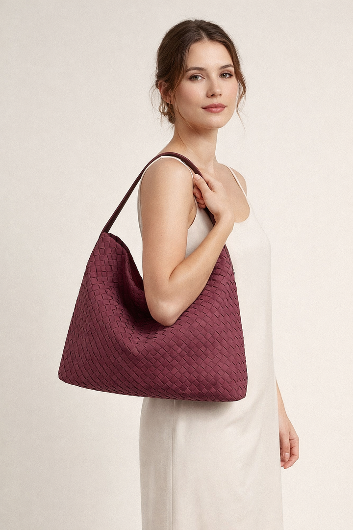 Damen Tragetasche elegant geflochtenes Design
