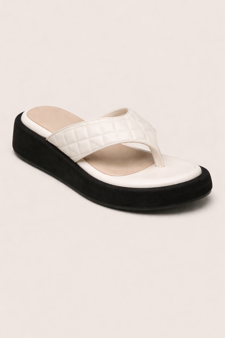 Damen-Flip-Flop-Sandalen mit dicker Sohle und gepolstertem Riemen - Adriana