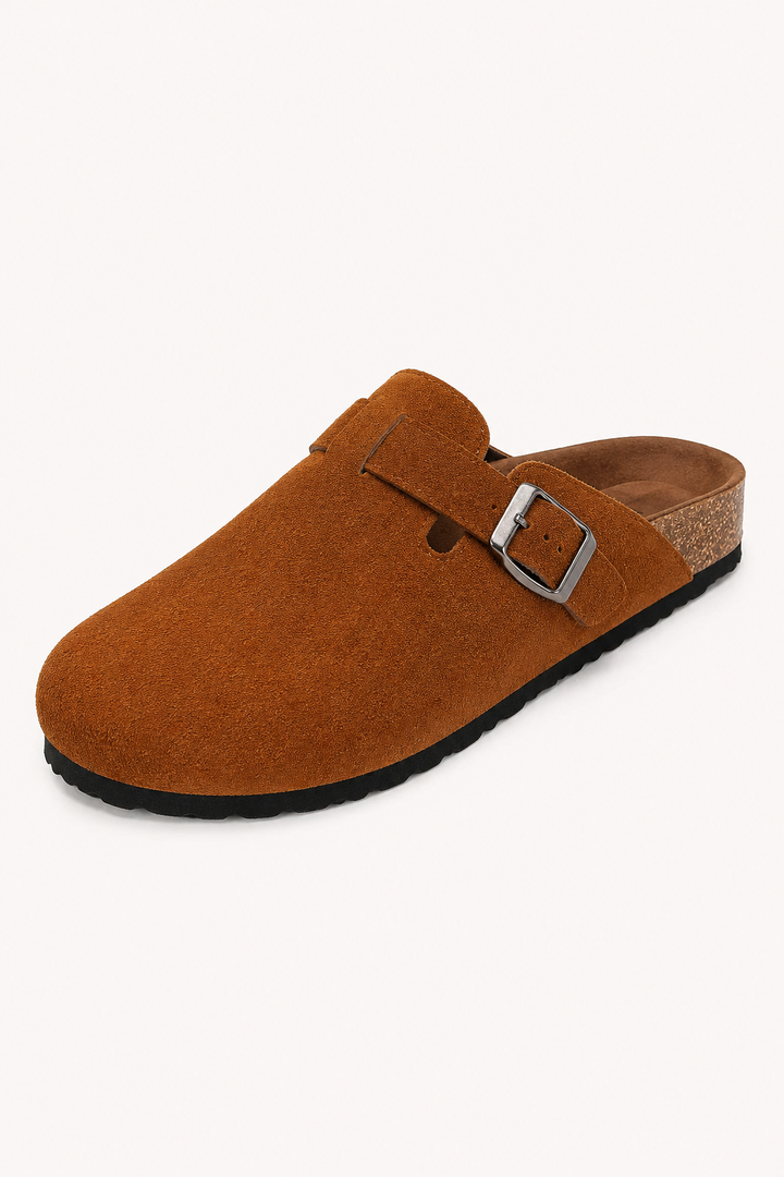 Geschlossene Unisex-Clogs mit verstellbarem Riemen, seitlicher Schnalle und offener Ferse – Hartmut