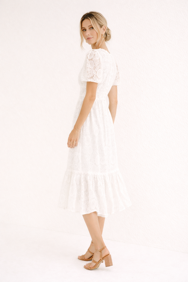 Damen-Spitzenkleid mit V-Ausschnitt - Valen