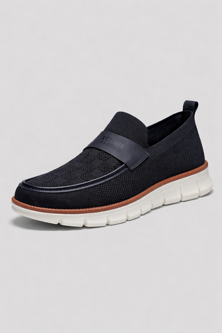 Schnürloser gewebter Herren-Slipper mit geteilter Sohle - Bruno