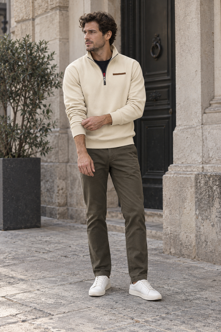 Sweatshirt mit halbem Reißverschluss für den Herbst – Nereo