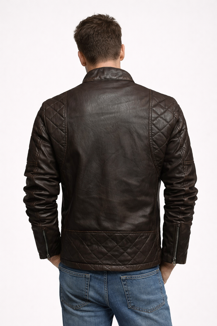 Herren Bikerjacke mit Reißverschluss - Bravik