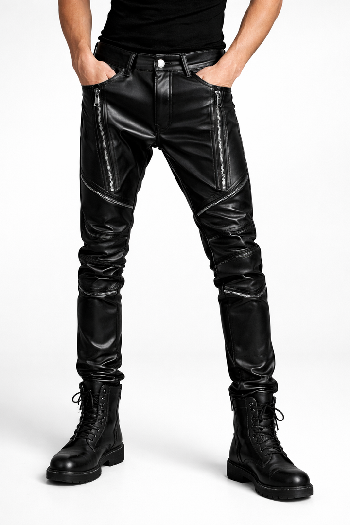 Slim Fit-Hose mit Ledereffekt für Herren - Lurien