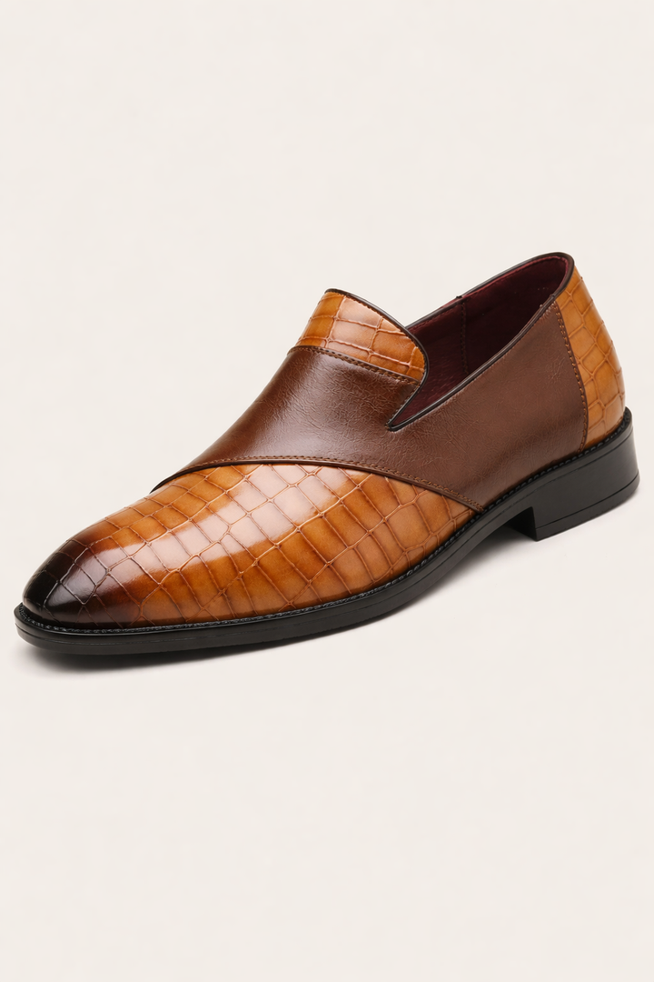 Slipper aus veganem Leder mit geprägter Textur für Männer - Barrett