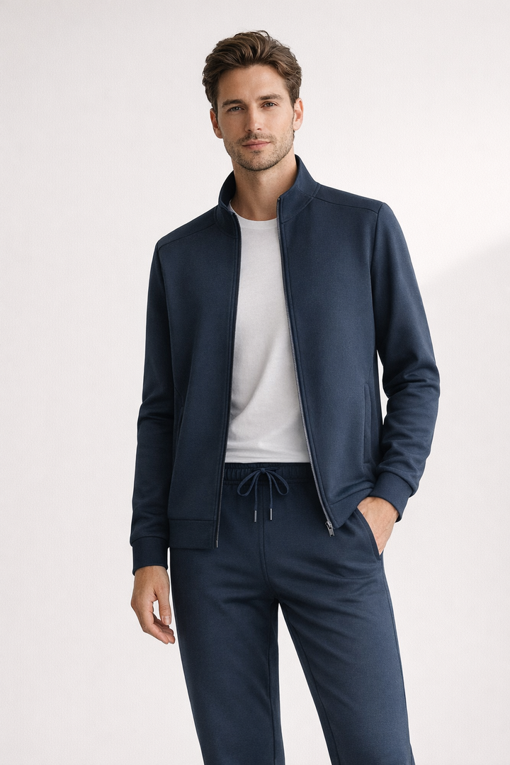 Herren-Sport-Set mit Frontreißverschluss und gerader Hose - Adrián