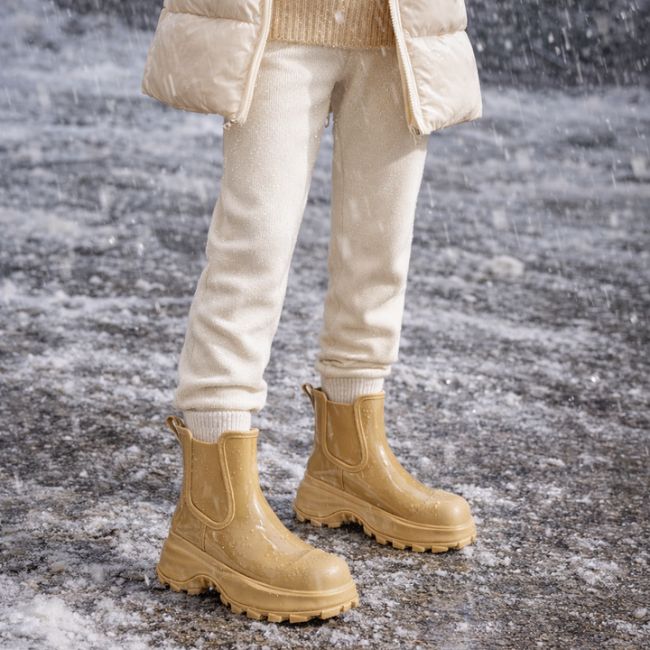 Regenstiefel für Frauen mit dicken Sohlen und wasserdicht - Karilyn