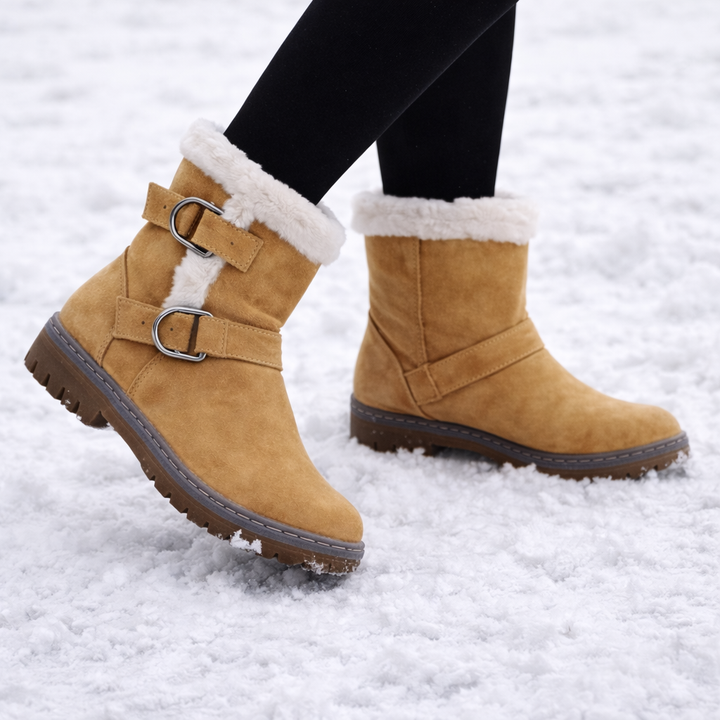 Damen Schneestiefel mit Schnallen mit kurzem Schaft - Zynara