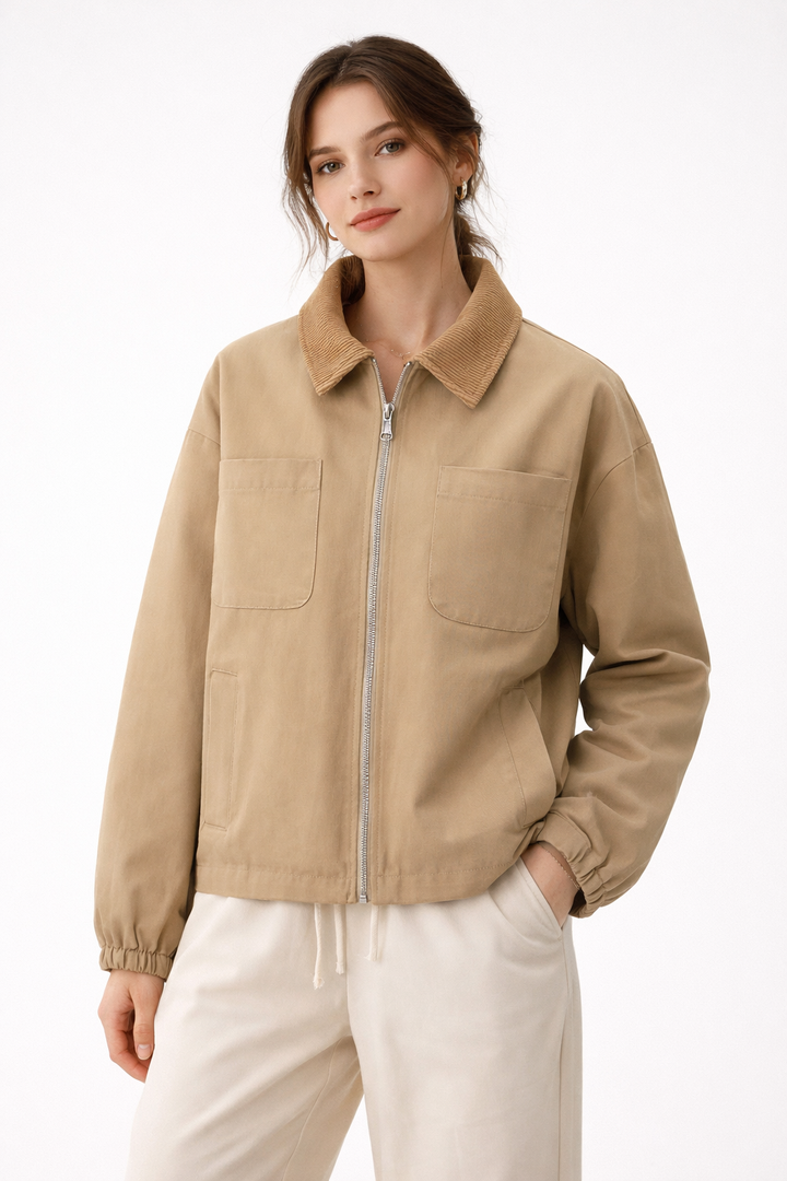 Modische leichte Damenjacke mit Taschen - Mirela