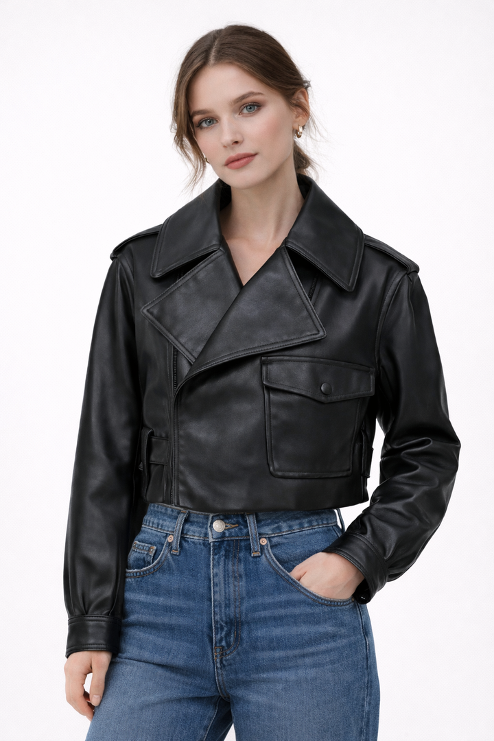 Leichte Damenjacke mit breitem Revers - Lauren