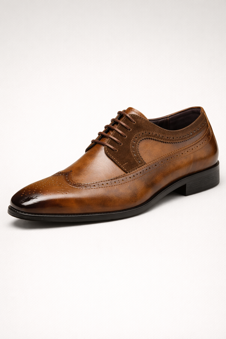 Klassische perforierte Oxford-Schuhe für Herren - Brevion