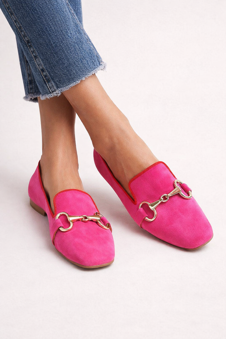 Elegante Damen Slipper Metallic Detail vielseitig klassisches Design - Maelys