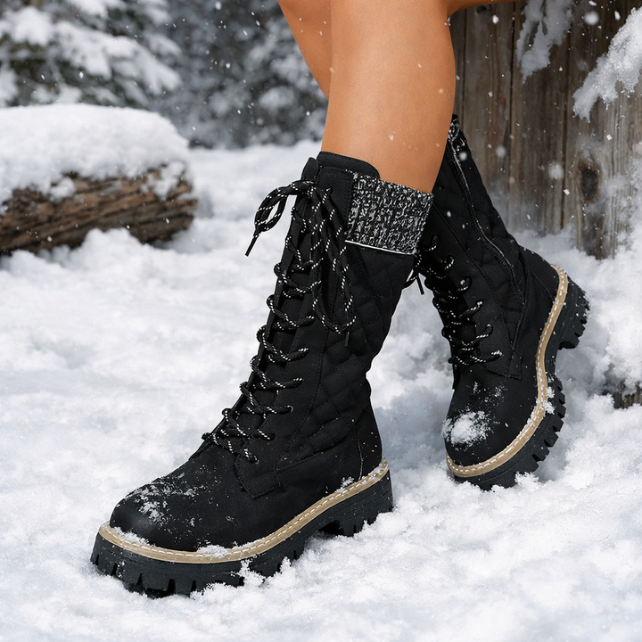 Wadenhohe Damenstiefel mit dicker Sohle - Melissa