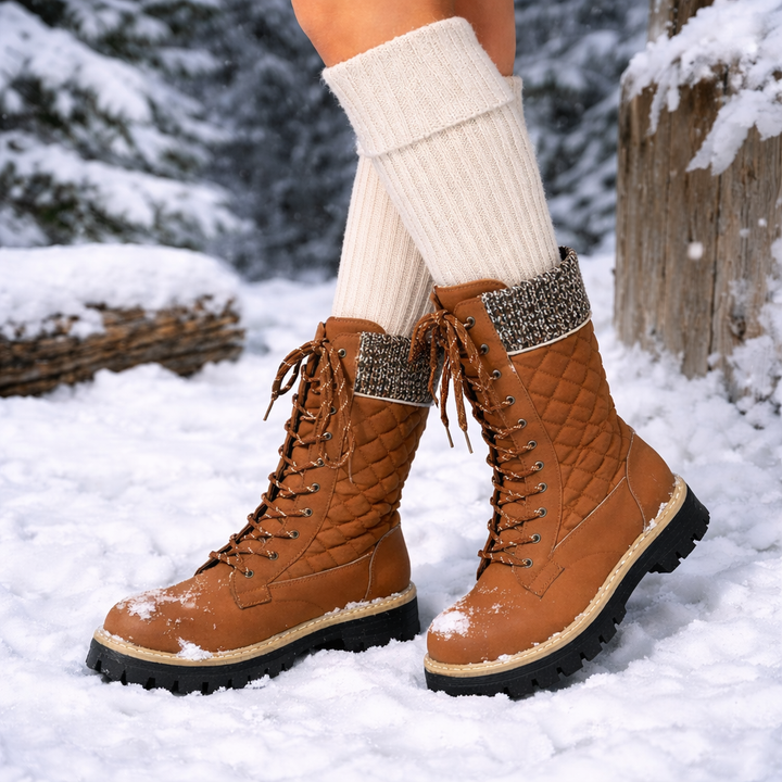 Wadenhohe Damenstiefel mit dicker Sohle - Melissa