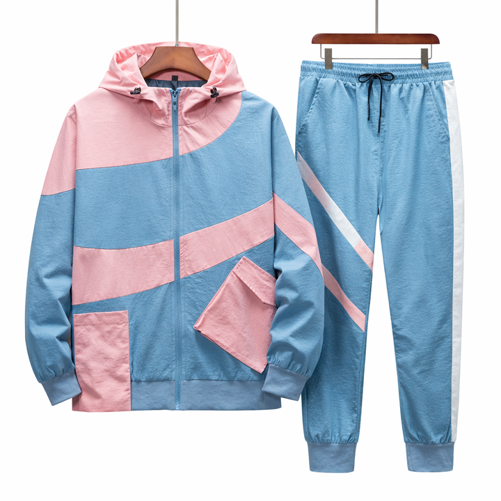 Sportliches Set mit Kapuzenjacke und Jogginghose - Larex